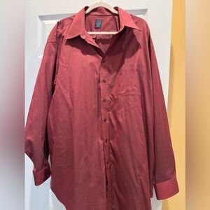 Joseph & Feiss Men Maroon Casual Long Sleeve Button Down Shirt